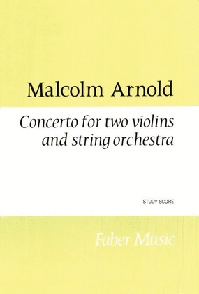 Book cover for Arnold - Concerto 2 Violins/Piano