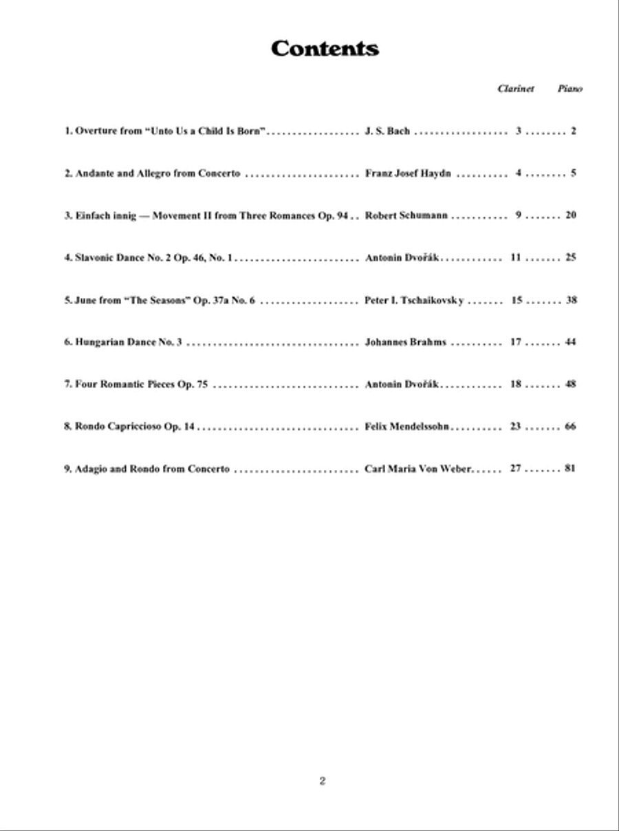 Solo Pieces for the Advanced Clarinetist Clarinet scores gallery preview page 3