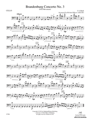 Brandenburg Concerto No. 3 (First Movement): Cello
