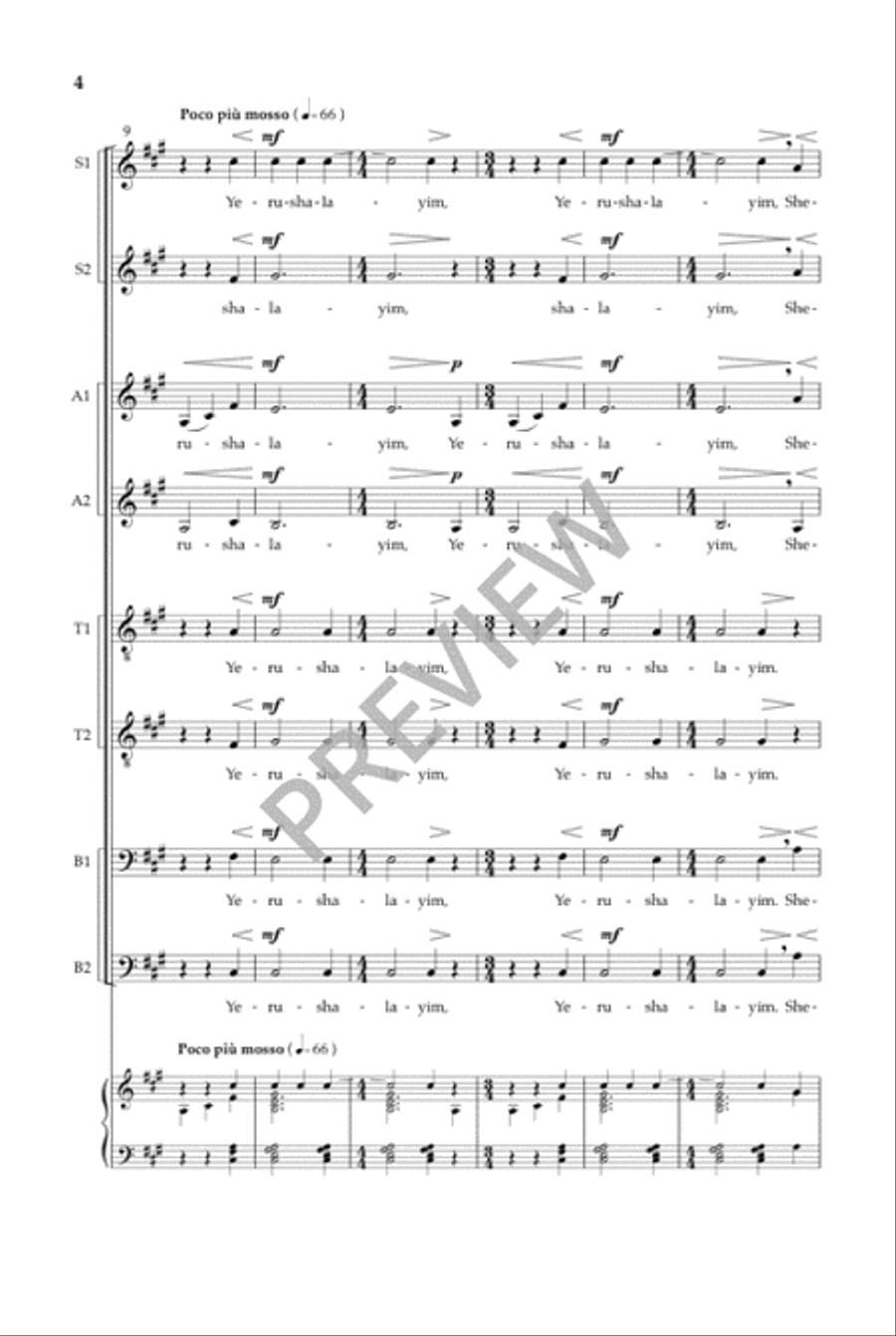 Jerusalem (SSAATTBB) SSAATTBB scores gallery preview page 5