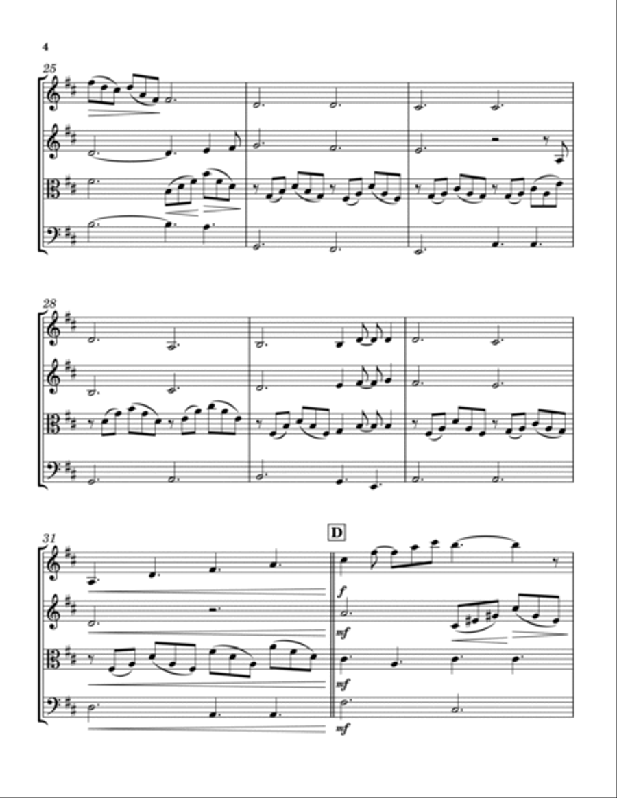 Can't Help Falling In Love String Quartet scores gallery preview page 4