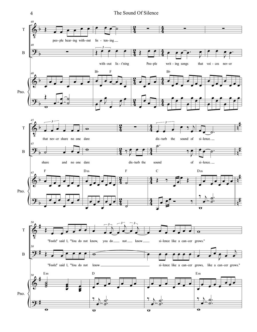 The Sound Of Silence The Sound Of Silence TB scores gallery preview page 4