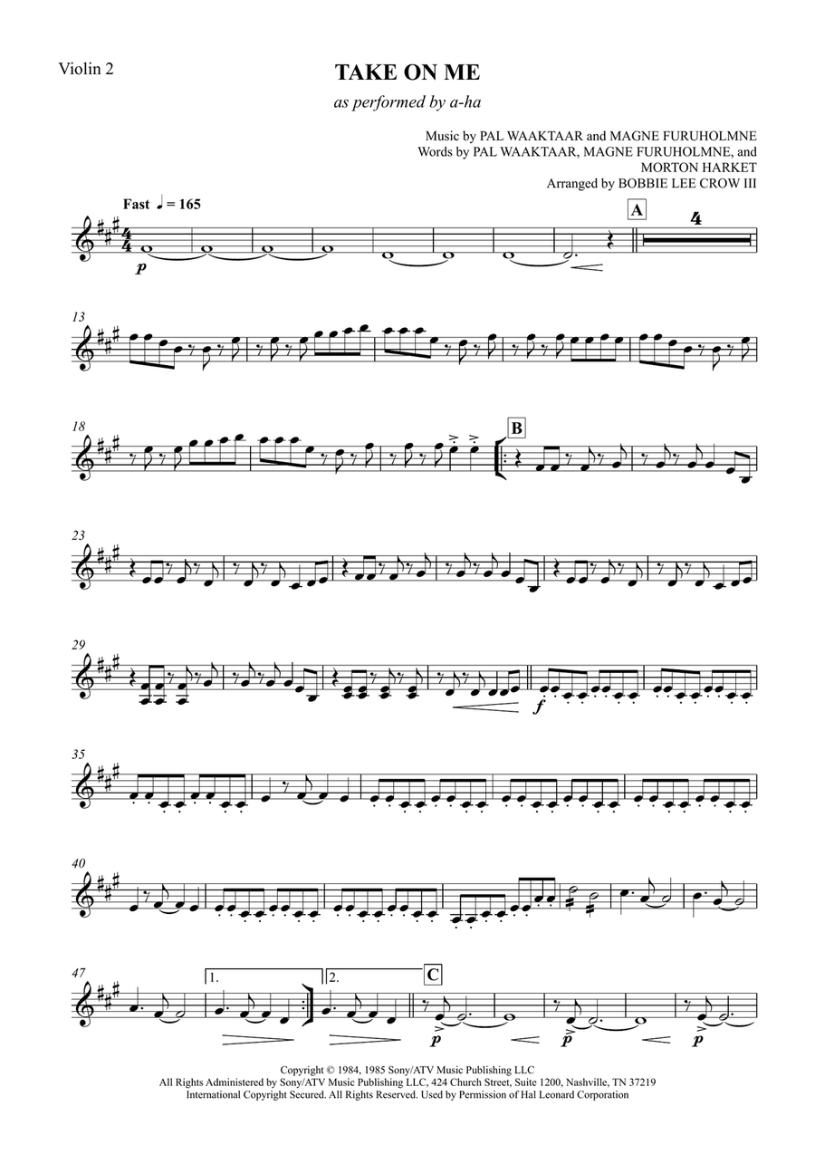 Take On Me Take On Me String Quartet scores gallery preview page 3