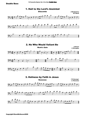 Book cover for 16 Favourite Hymns Vol.2 for solo Double Bass