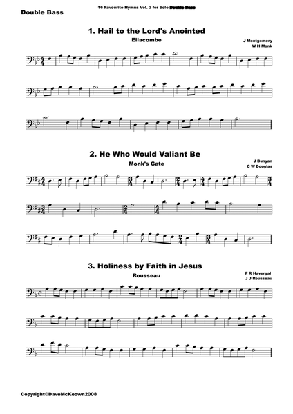 16 Favourite Hymns Vol.2 for solo Double Bass image number null