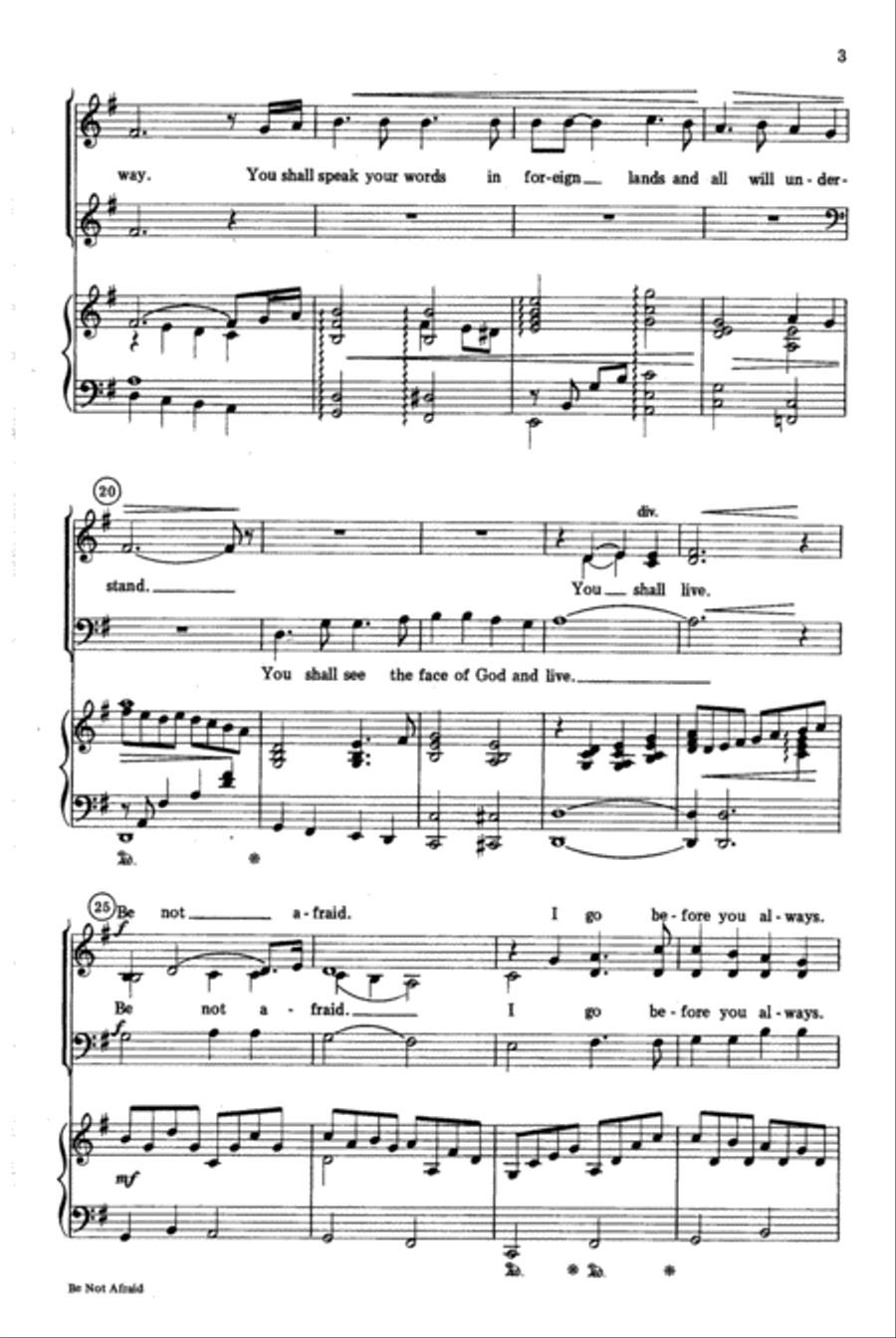 Be Not Afraid Be Not Afraid 4-Part scores gallery preview page 3