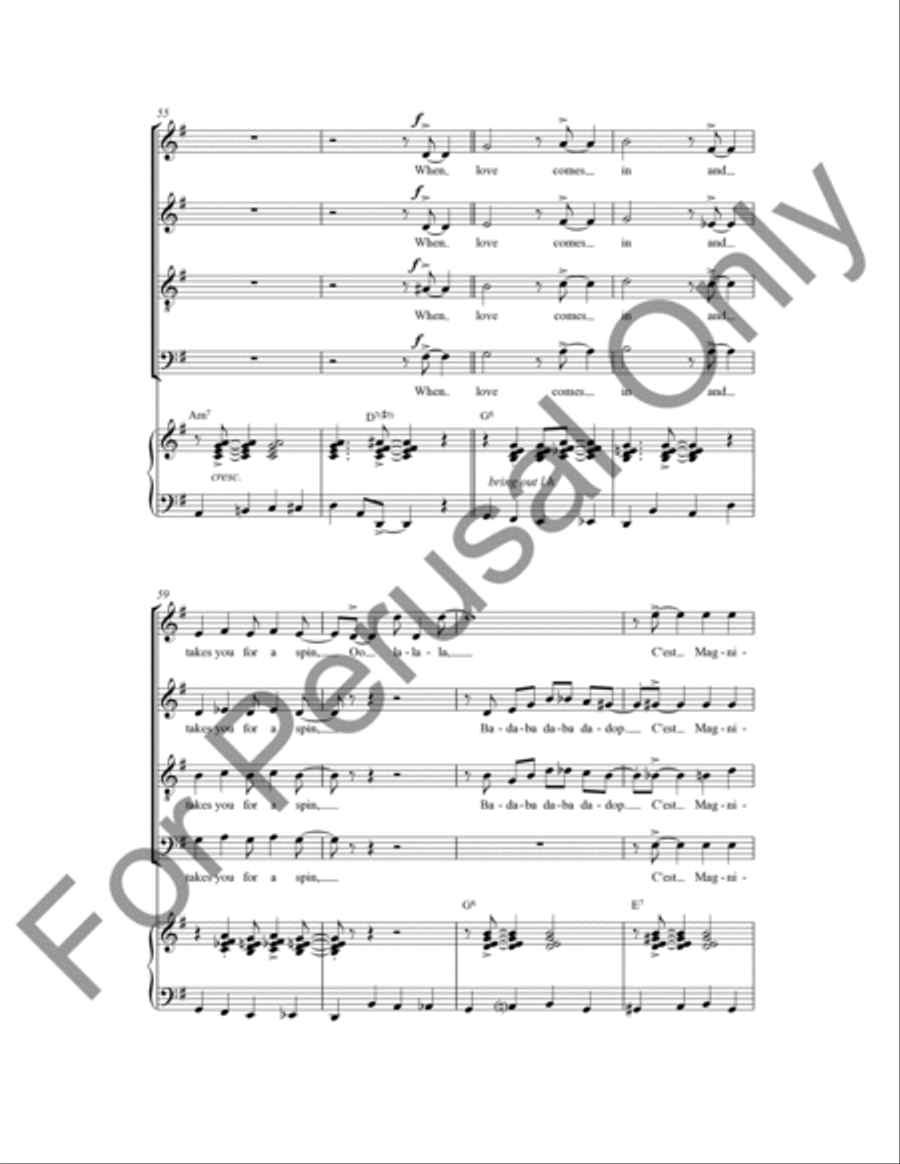 C'est Magnifique C'est Magnifique 4-Part scores gallery preview page 9