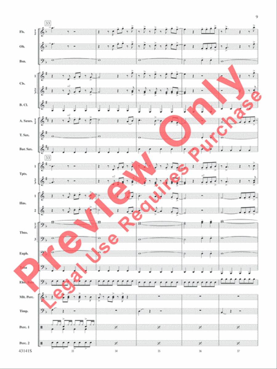 Bruno Mars Greatest Hits Concert Band scores gallery preview page 10