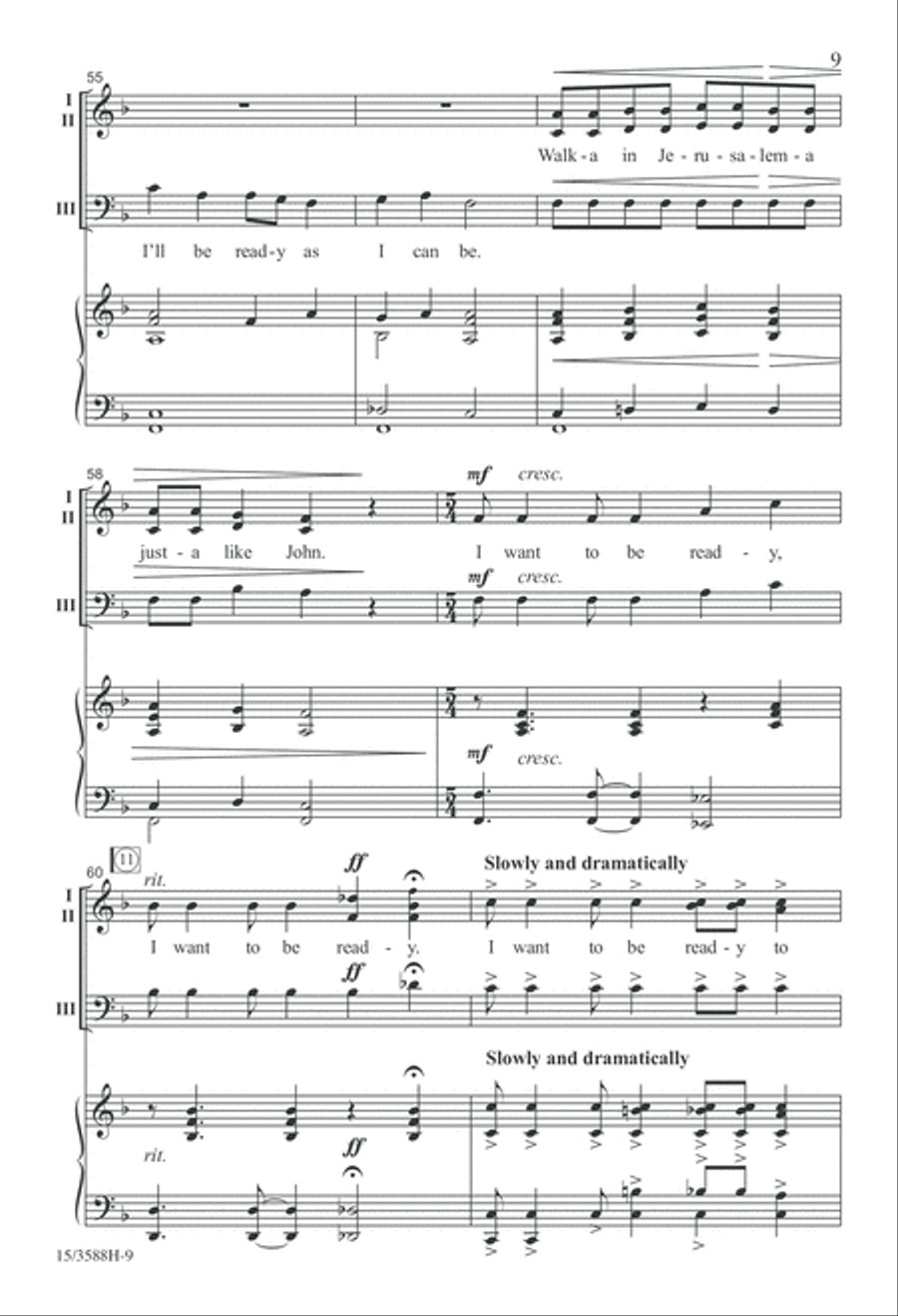 Walk in Jerusalem Just-a Like John 3-Part scores gallery preview page 9