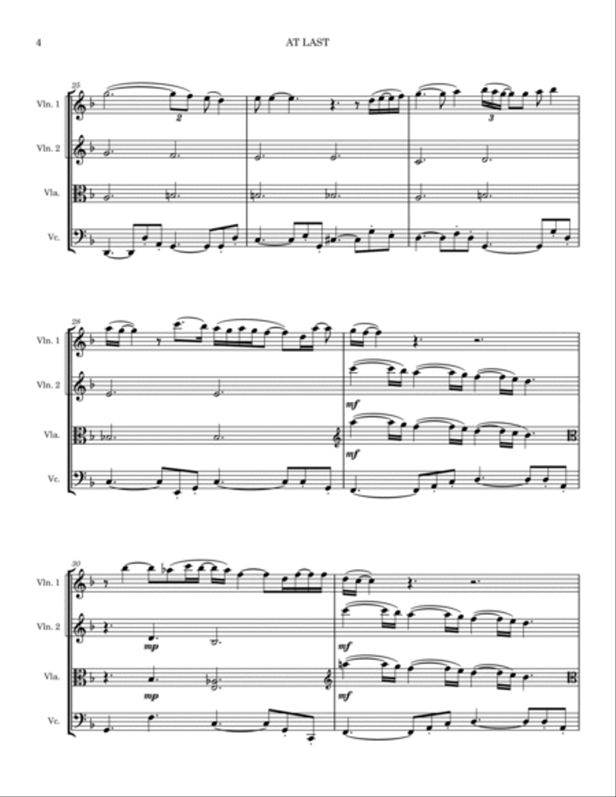 At Last String Quartet scores gallery preview page 4