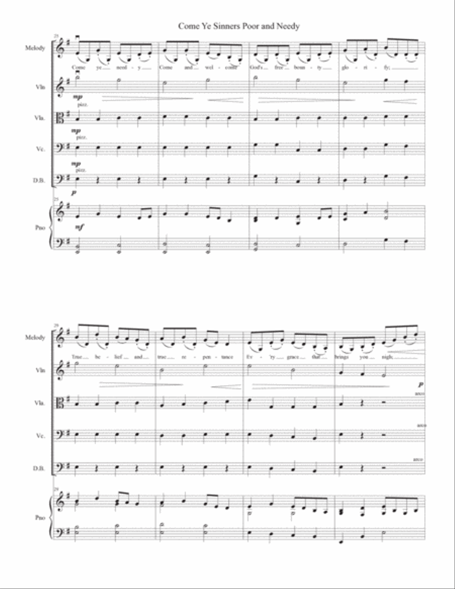 Come Ye Sinners Poor and Needy - Flex Orchestra Small Ensemble scores gallery preview page 5