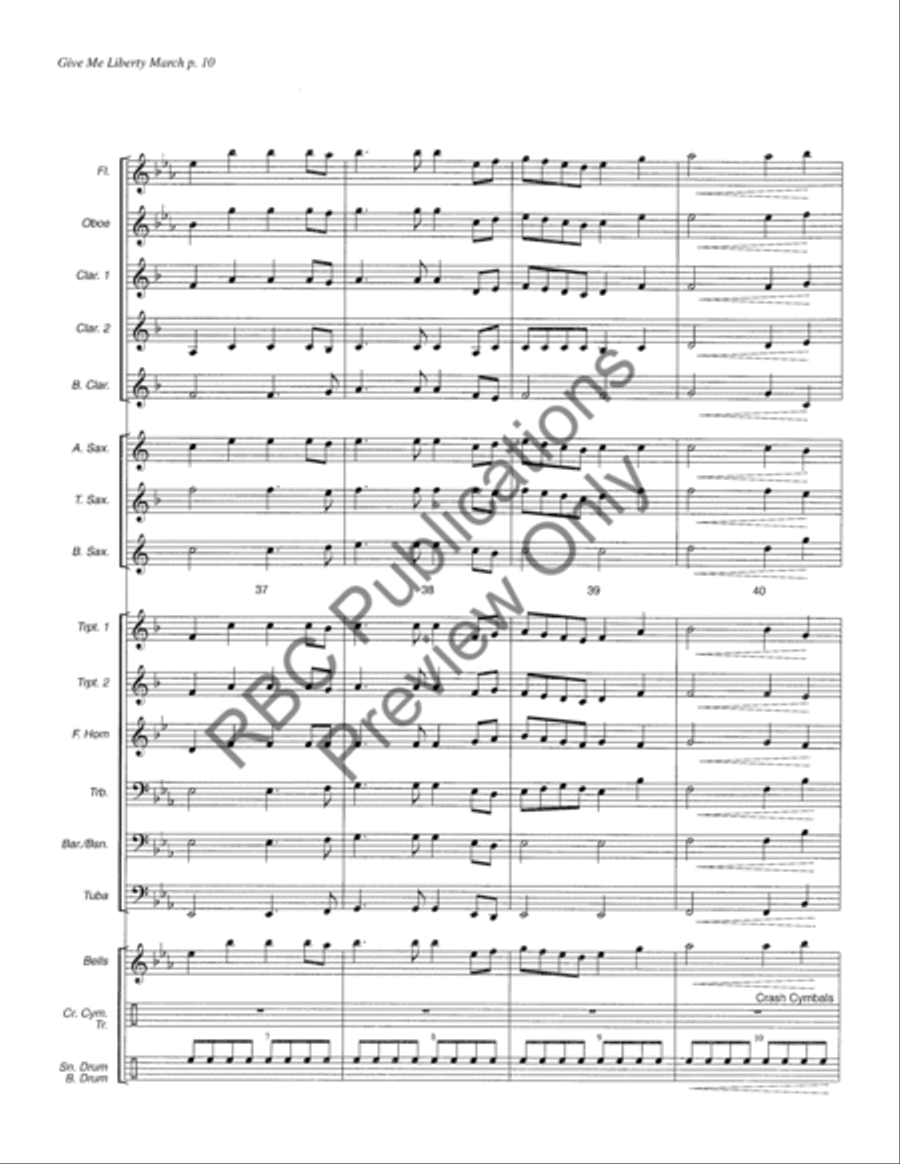 Give Me Liberty March Give Me Liberty March Concert Band scores gallery preview page 13