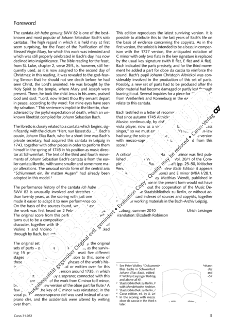 I have enough (Ich habe genung) Mezzo-Soprano Voice scores gallery preview page 4