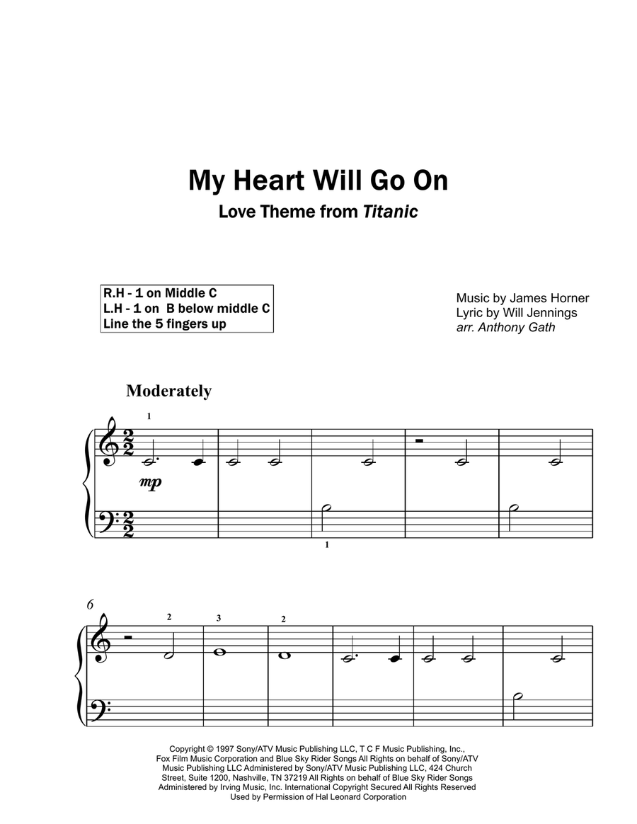 My Heart Will Go On Love Theme from Titanic by James Horner