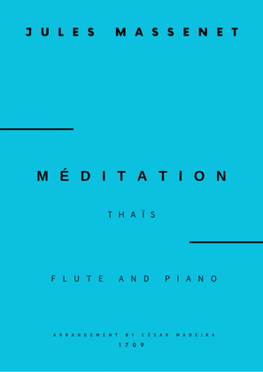 Book cover for Meditation from Thais - Flute and Piano (Full Score and Parts)