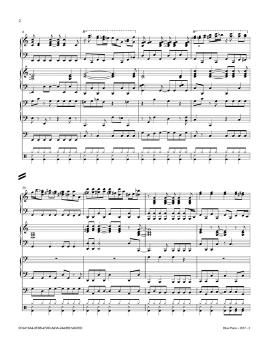 Blue Piano Small Ensemble scores gallery preview page 2