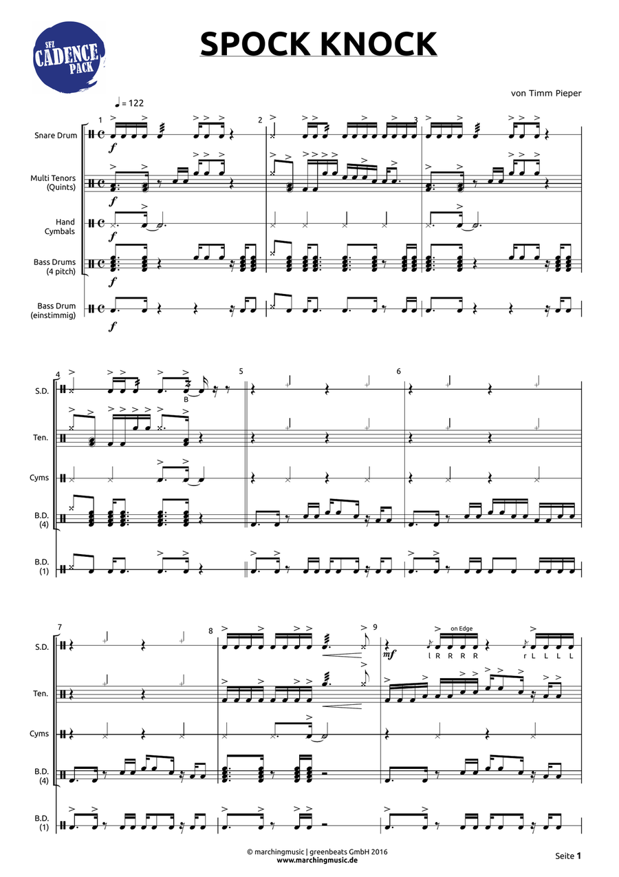 SPOCK KNOCK SPOCK KNOCK Drum Set scores gallery preview page 2