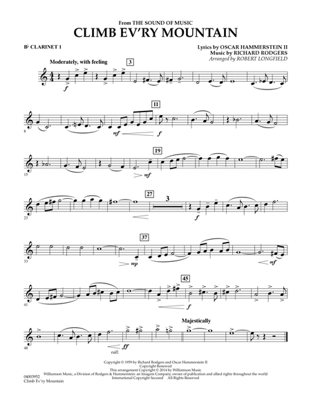 Climb Ev'ry Mountain (from The Sound of Music) - Bb Clarinet 1