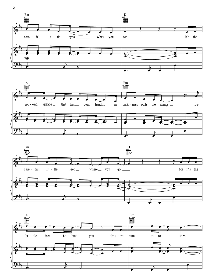 Slow Fade Slow Fade Piano, Vocal, Guitar scores gallery preview page 2
