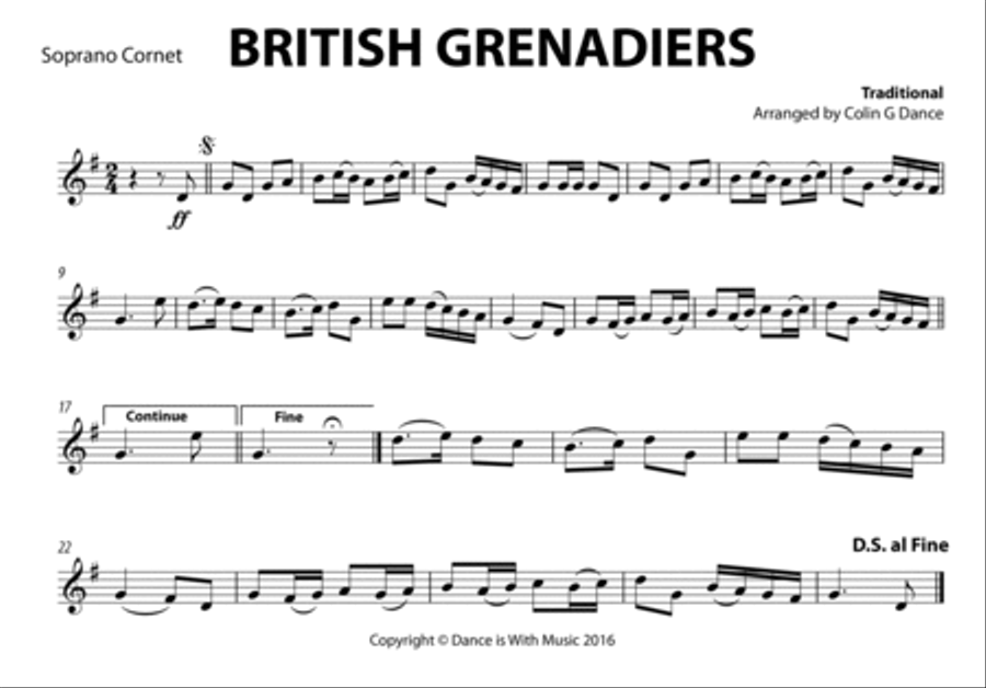 British Grenadiers - March Brass Band scores gallery preview page 4