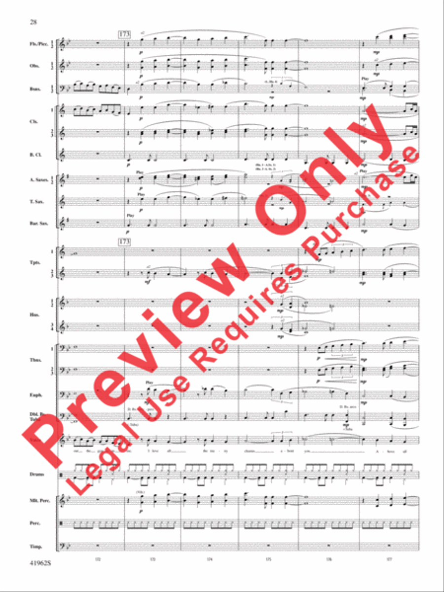 A Gershwin Tribute to Love Concert Band scores gallery preview page 29