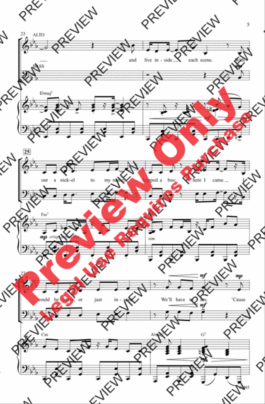 Another Day of Sun 4-Part scores gallery preview page 5