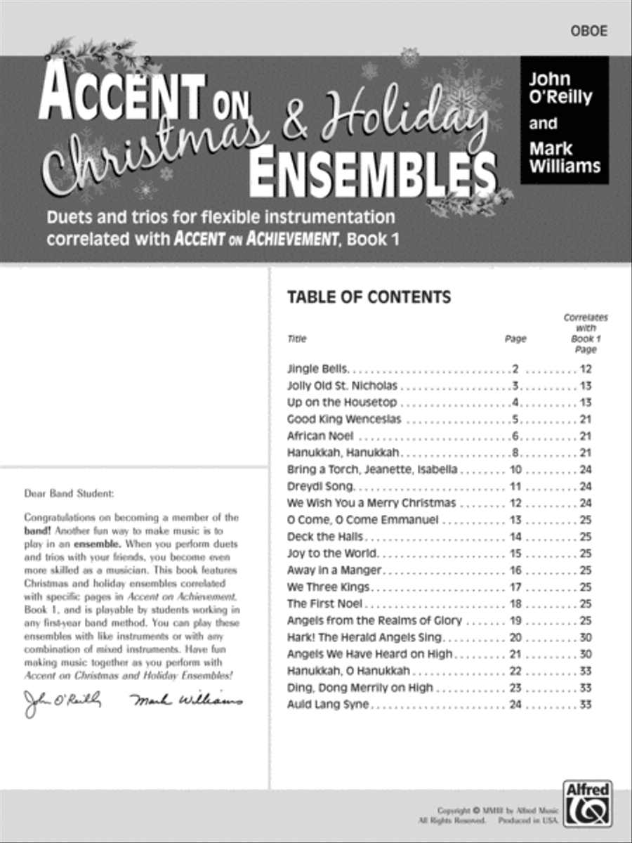 Accent on Christmas and Holiday Ensembles Concert Band scores gallery preview page 2