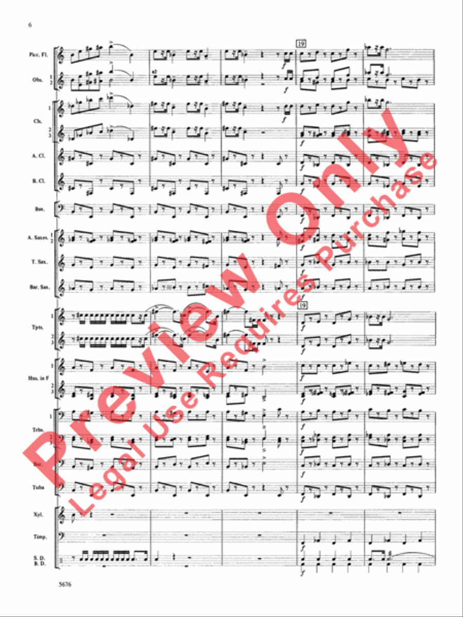 March from the Opera Love for 3 Oranges Concert Band scores gallery preview page 7