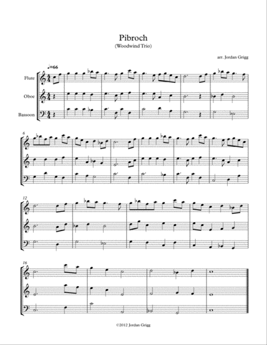 Pibroch (Woodwind Trio) Pibroch (Woodwind Trio) Woodwind Trio scores gallery preview page 1
