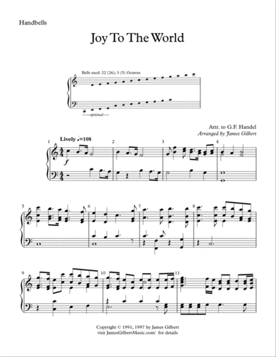 Joy To The World Joy To The World Handbell Choir scores gallery preview page 1