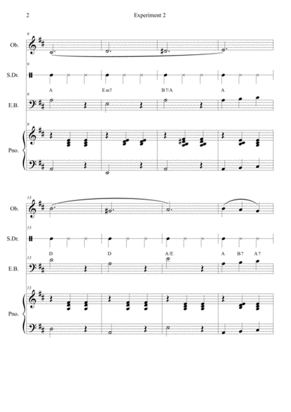 Miss Lambert's Waltz - oboe and piano, optional side drum, bass & guitar image number null