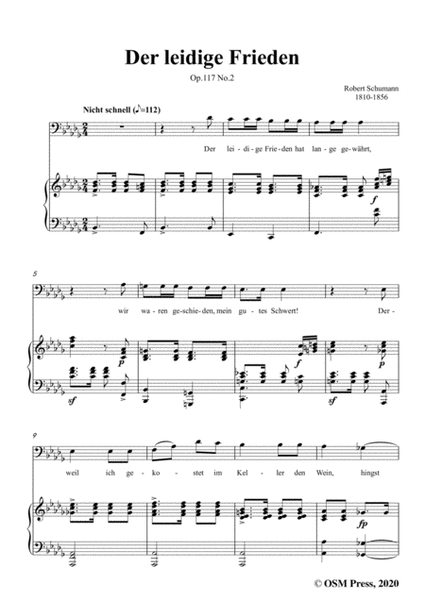 Schumann-Der leidige Frieden,Op.117 No.2,in b flat minor