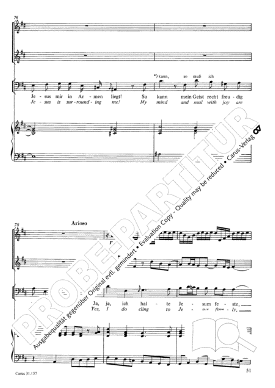 Lord, do not depart until I am blessed (Ich lasse dich nicht, du segnest mich denn) TB scores gallery preview page 52