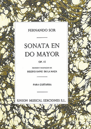 Book cover for Sor Sonata En Do Mayor C Major Op.15 (r Sainz De La Maza) Guitar