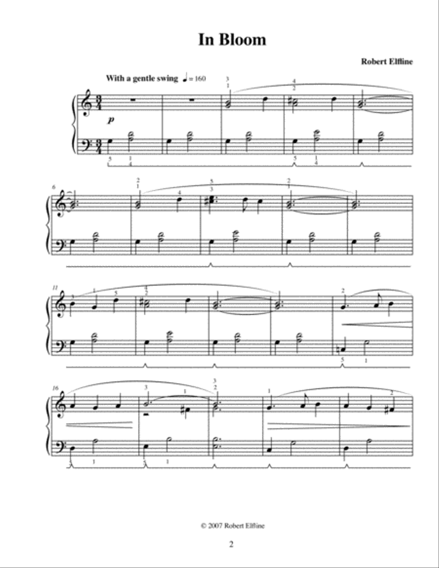 In Bloom Piano Solo scores gallery preview page 2