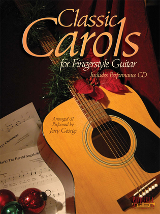 Book cover for Classic Carols for Fingerstyle Guitar with CD