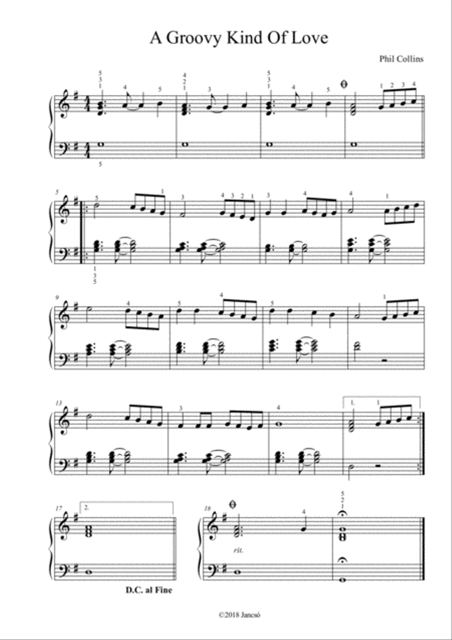 A Groovy Kind Of Love Piano Solo scores gallery preview page 1