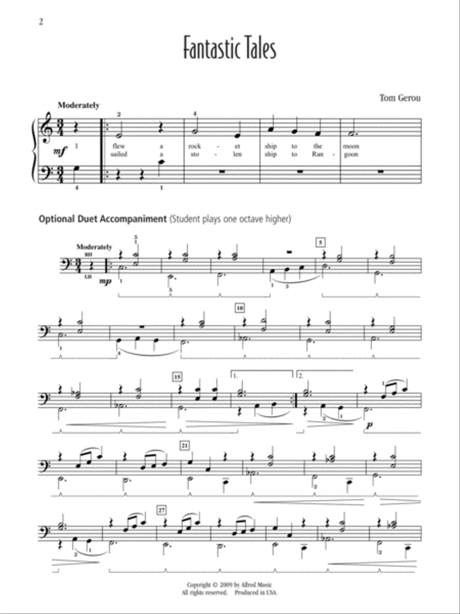 Fantastic Tales Easy Piano scores gallery preview page 2