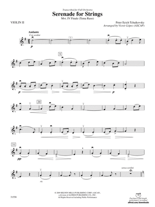 Serenade for Strings Mvt. IV Finale (Tema Ruso): 2nd Violin