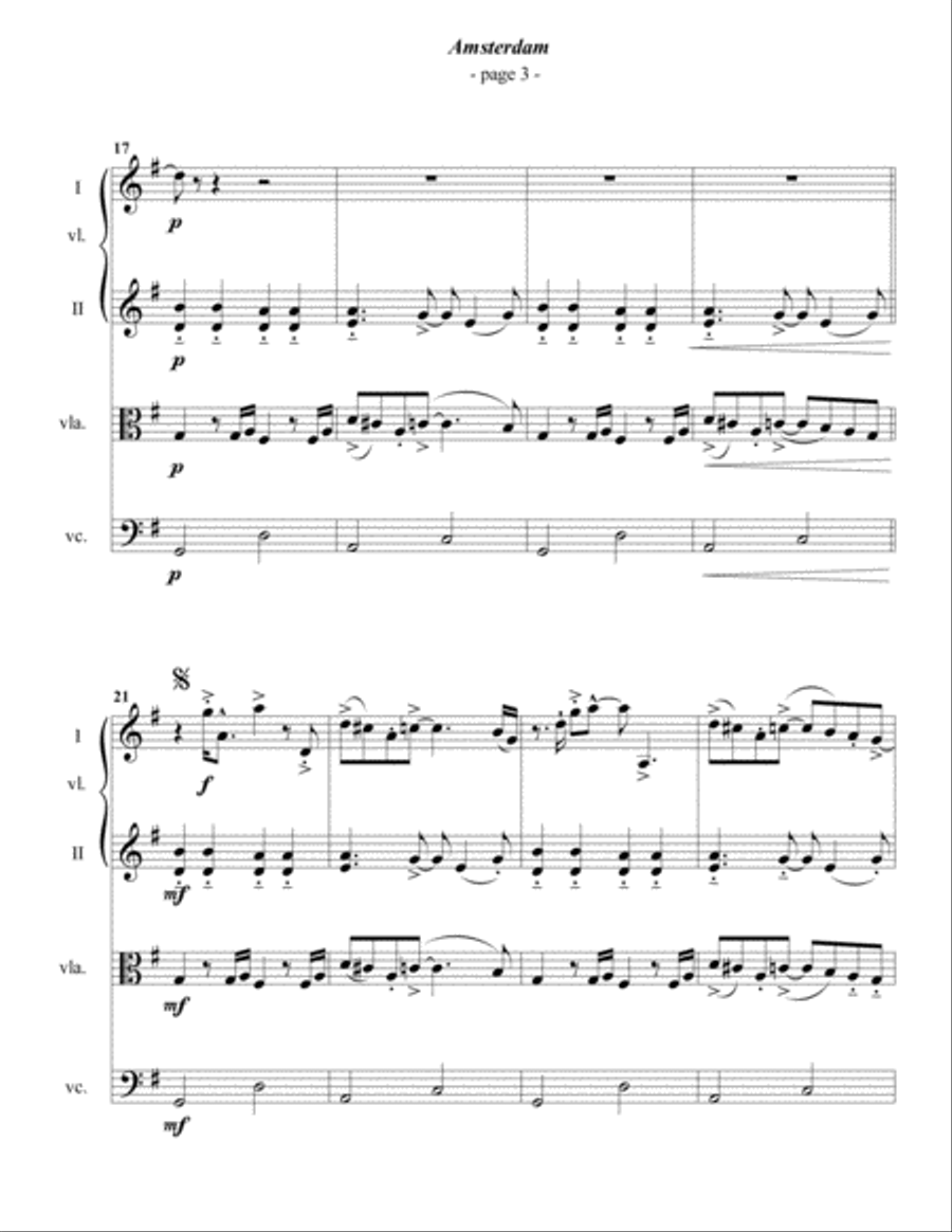 Amsterdam Amsterdam String Quartet scores gallery preview page 3