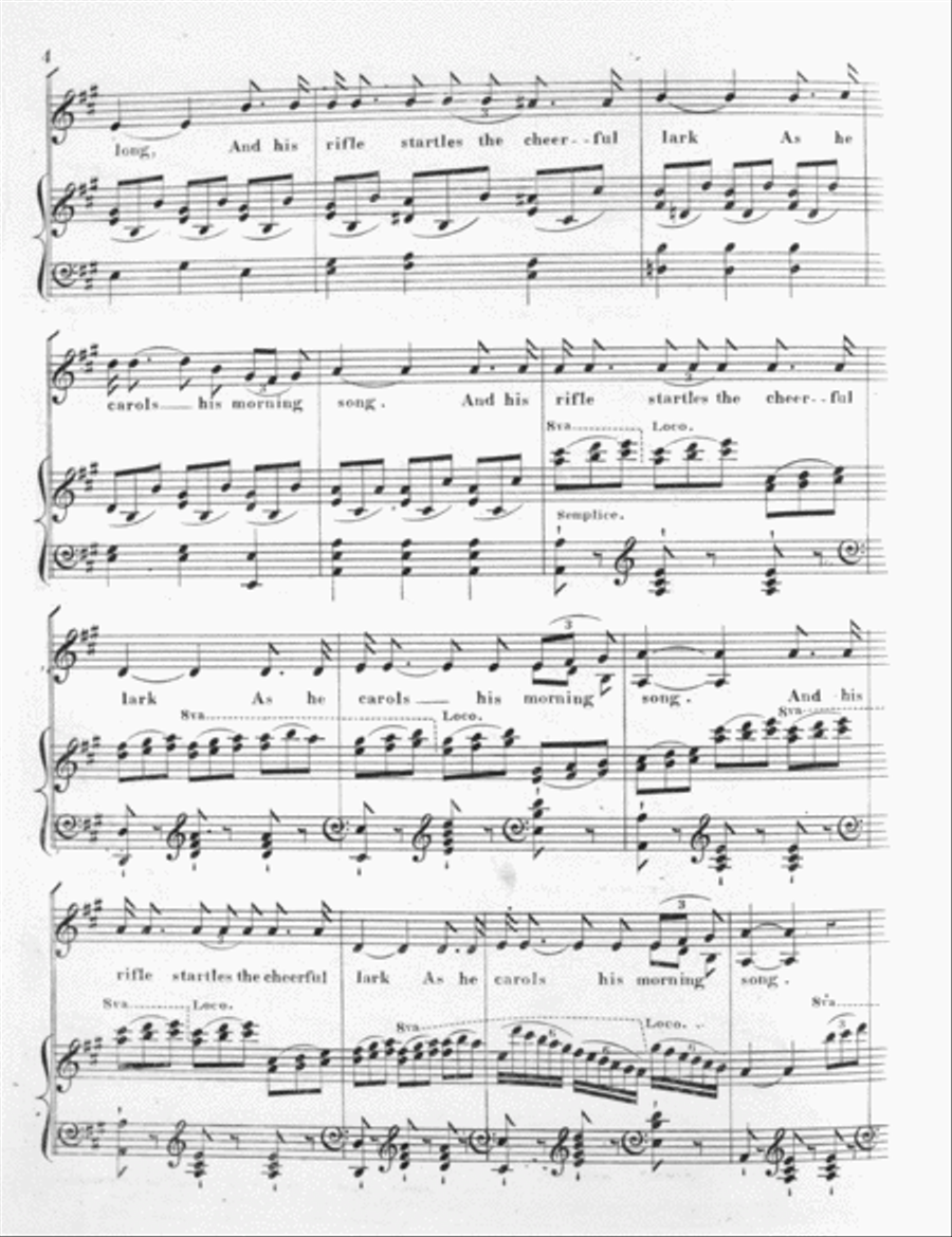 A Life in the Woods. A Hunting Song Voice scores gallery preview page 4