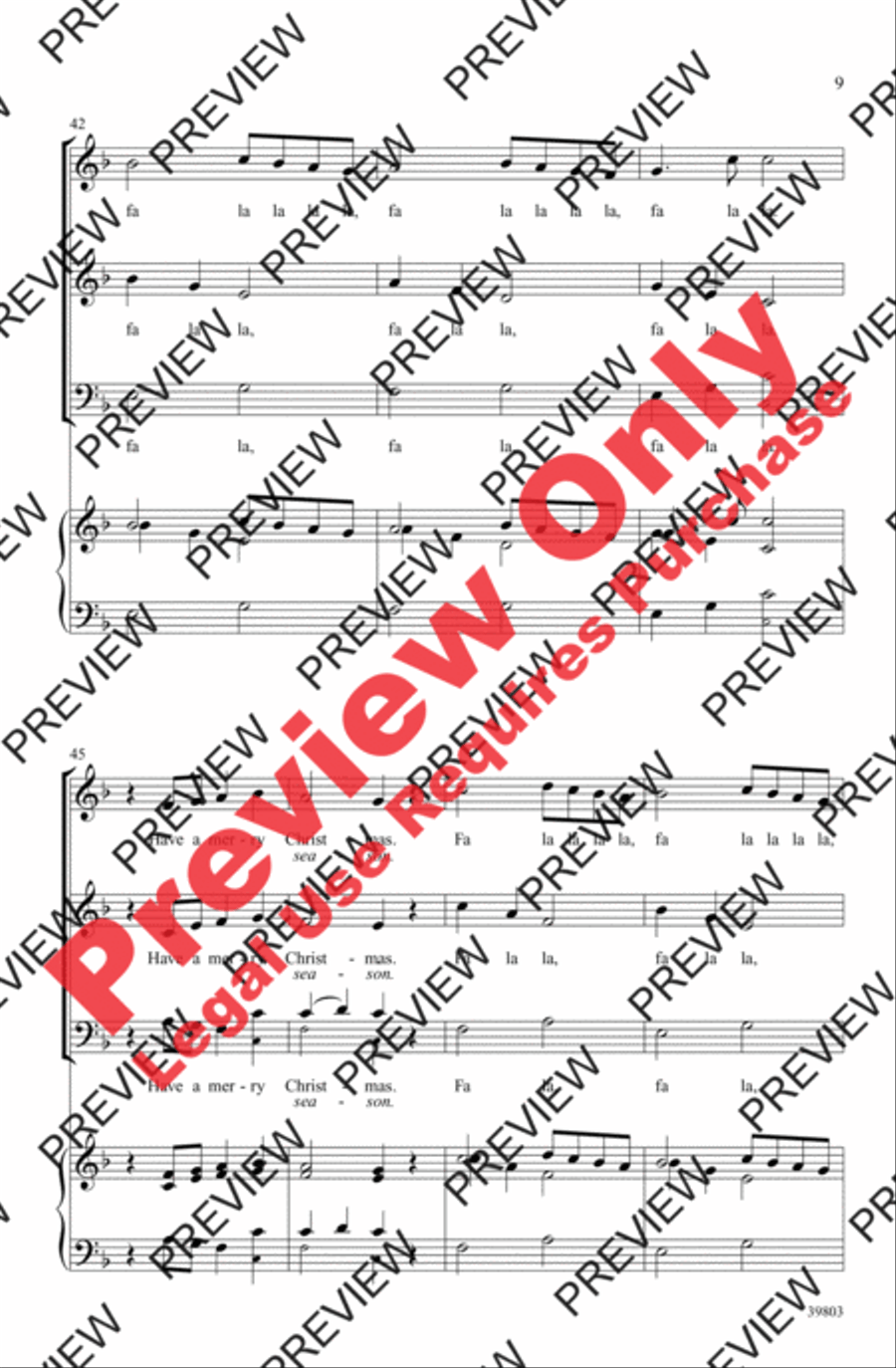 A Very Merry Fa La La 3-Part scores gallery preview page 9