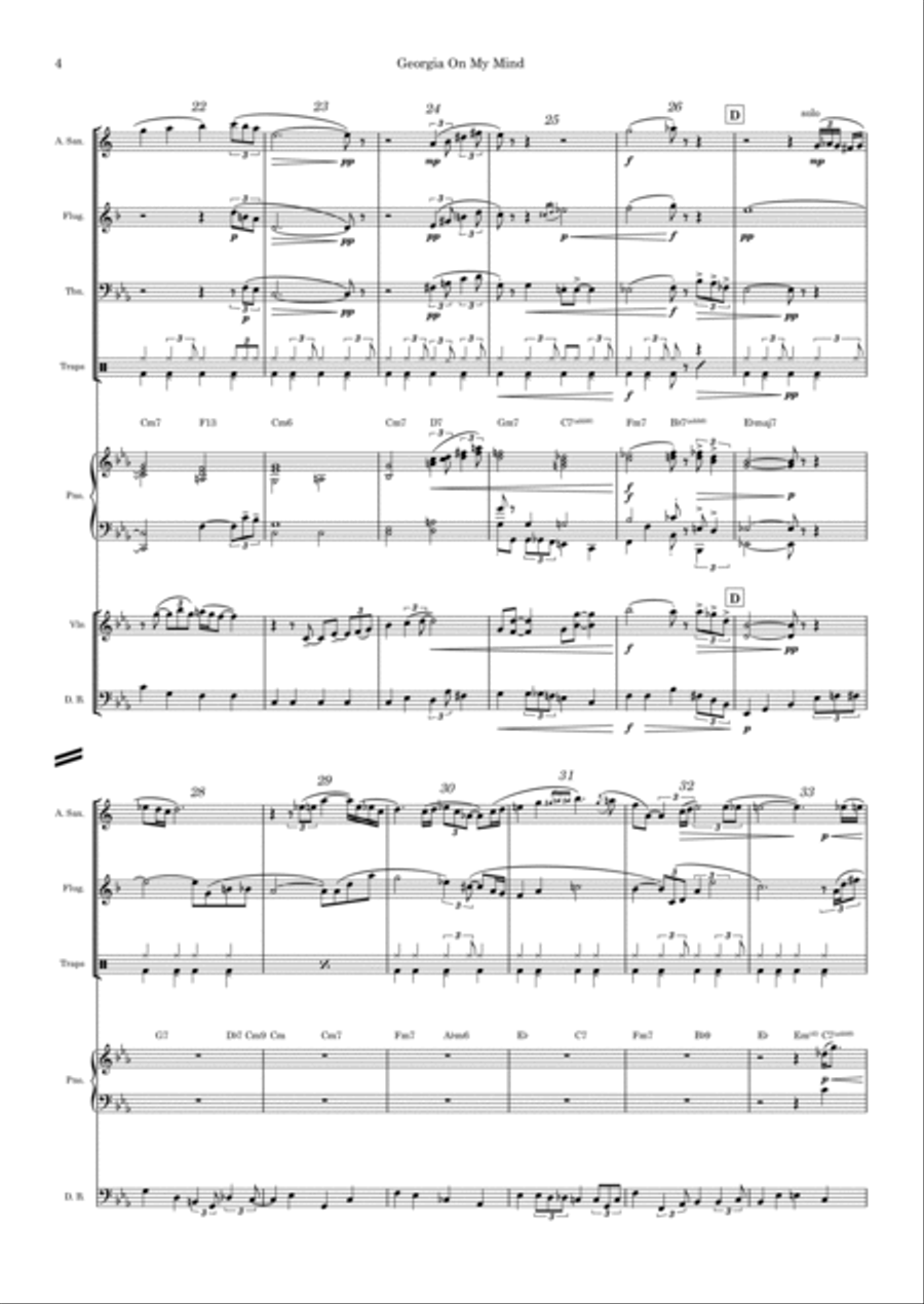 Georgia On My Mind Georgia On My Mind Small Ensemble scores gallery preview page 4