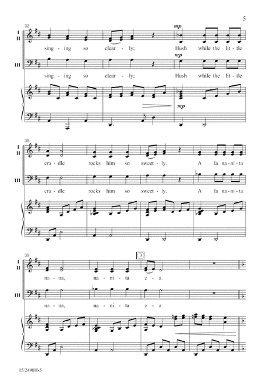A la Nanita Nana A la Nanita Nana 3-Part scores gallery preview page 5