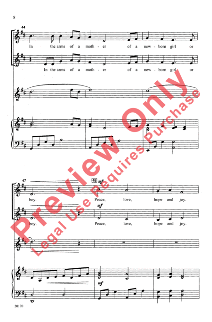 Where Can We Find Peace? 2-Part scores gallery preview page 8