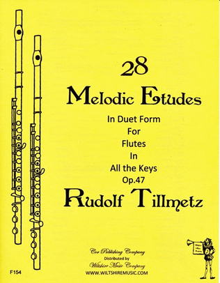Book cover for 28 Melodic Etudes, In Duet Form, Using All the Keys. Op.47