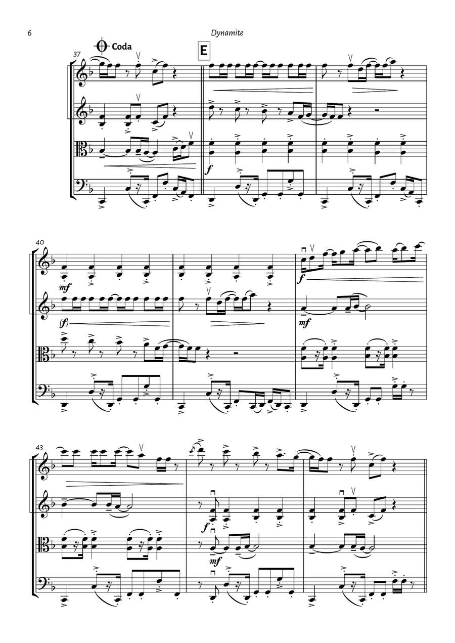 Dynamite String Quartet scores gallery preview page 6