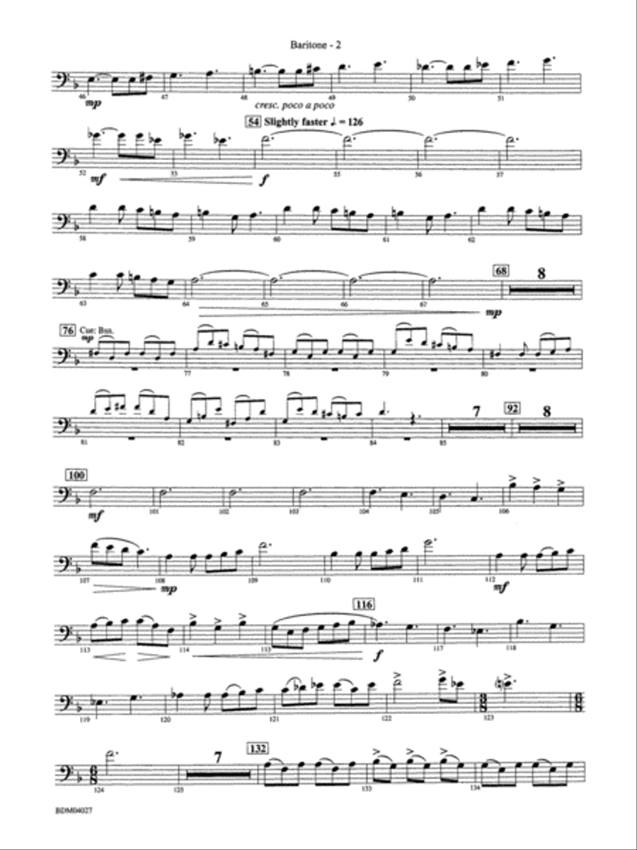 Tir Na Nog (A Celtic Legend): Baritone B.C. Concert Band scores gallery preview page 2