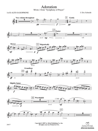 Adoration (Movement 1 from Symphony of Prayer): E-flat Alto Saxophone