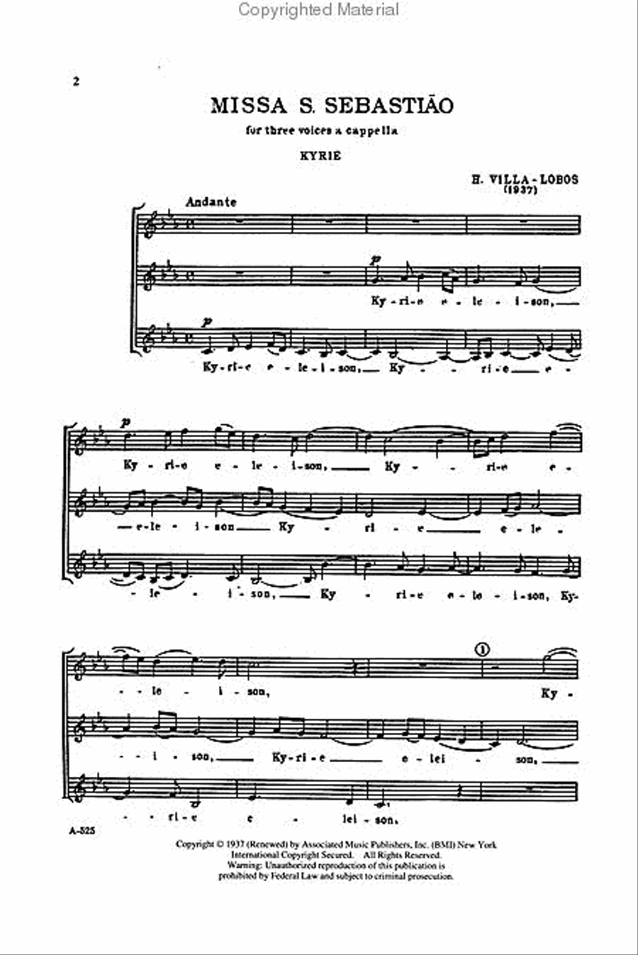 Mass in Honor of St. Sebastian SSA scores gallery preview page 2